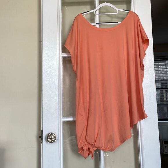 xersion peach salmon womens everair essential performance tee plus size size 4X - Picture 10 of 11